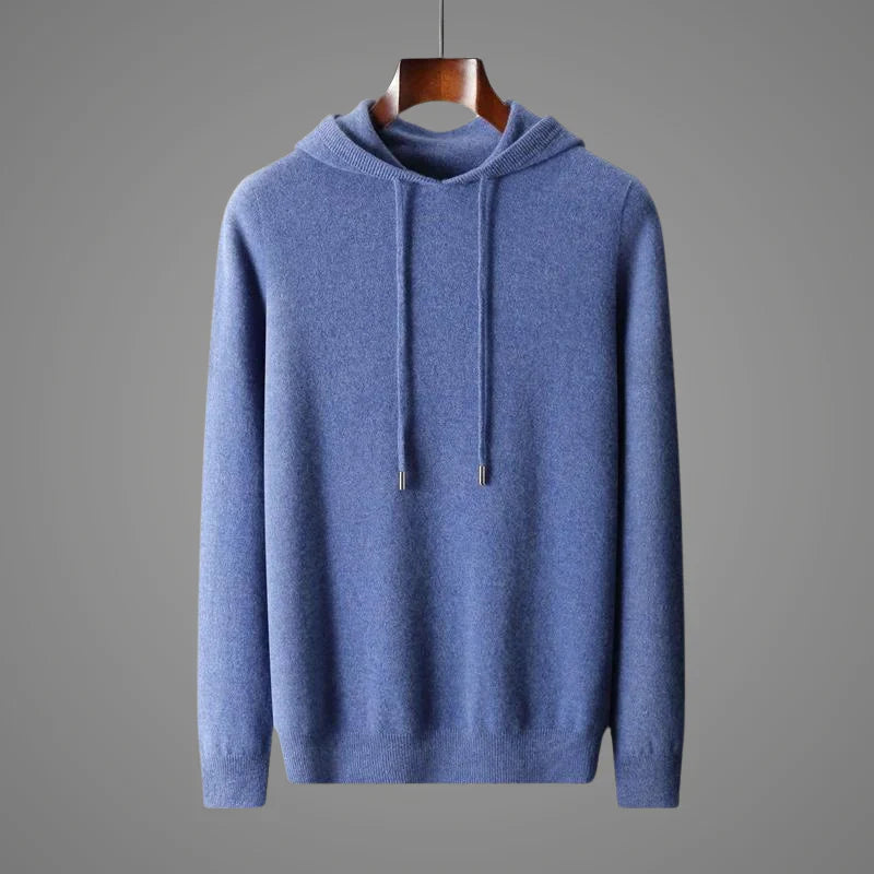 Herren Ripp Hoodie mit verstellbaren Kordeln und langen Ärmeln