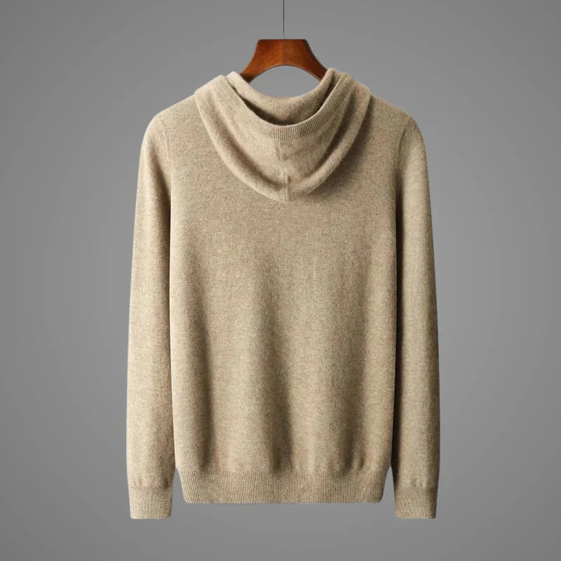 Herren Ripp Hoodie mit verstellbaren Kordeln und langen Ärmeln