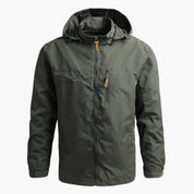 Herren Jacke mit Kapuze Reißverschluss und Brusttasche