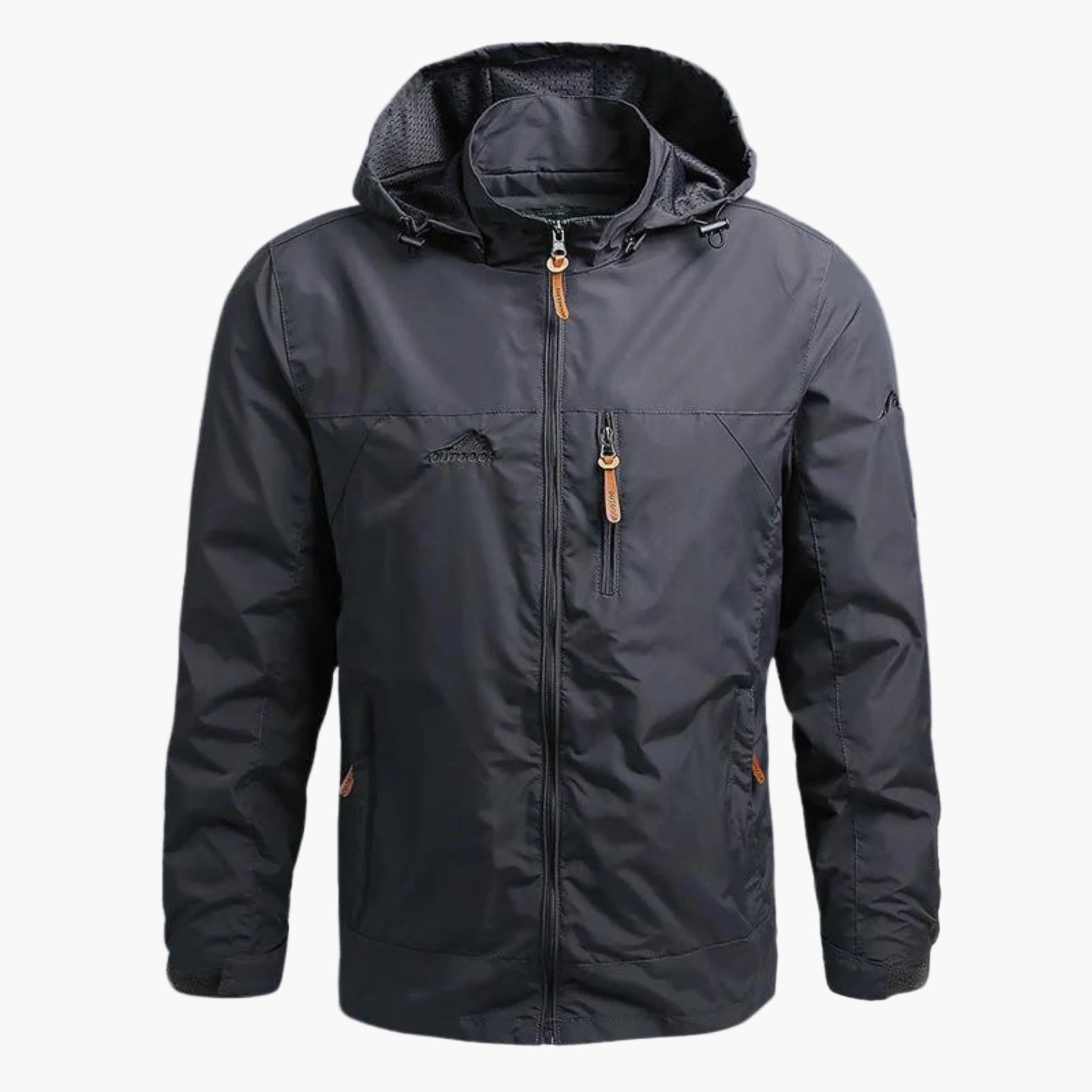 Herren Jacke mit Kapuze Reißverschluss und Brusttasche