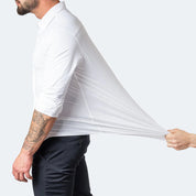 Herren Stretch-Knopfhemd mit langen Ärmeln und klassischem Kragen