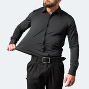 Herren Stretch-Knopfhemd mit langen Ärmeln und klassischem Kragen