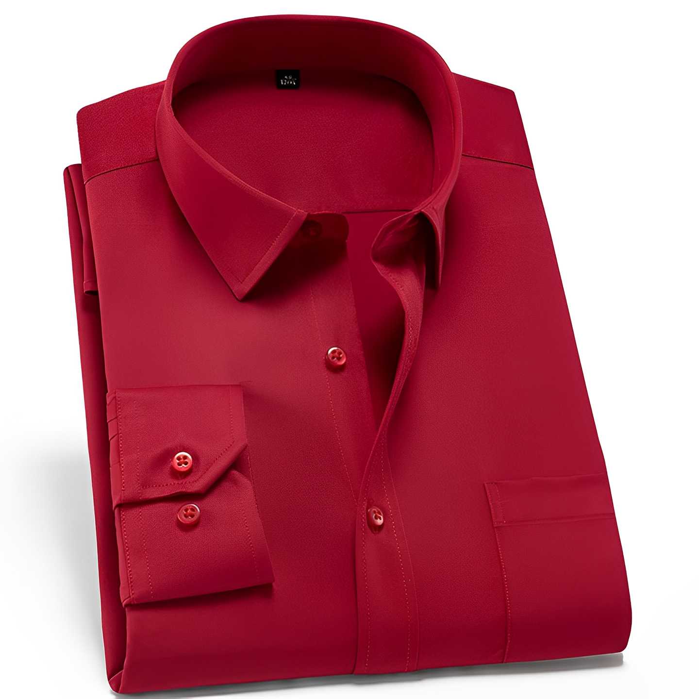 Men's stretch button-up shirt with long sleeves and classic collar