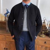 Herren Strickjacke mit Knopfleiste und Fronttaschen