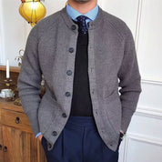 Herren Strickjacke mit Knopfleiste und Fronttaschen