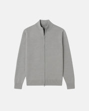 Herren Strickjacke mit Stehkragen und Frontreißverschluss