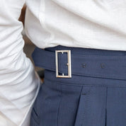 Herrenhose mit hohem Bund und Vorderfalten