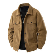 Herrenjacke mit Druckknopfverschluss und Pattentaschen
