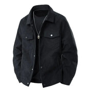 Herrenjacke mit Druckknopfverschluss und Pattentaschen