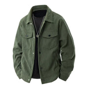 Herrenjacke mit Druckknopfverschluss und Pattentaschen