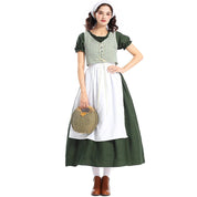 Historisches Damen Kleid im langen traditionellen Stil mit Schürze