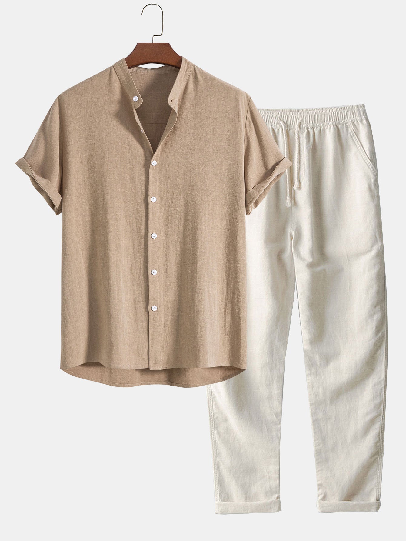 Kurzarmhemd und Hose mit Kordelzug für Männer für den Sommer
