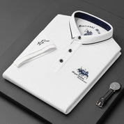 Kurzärmliges Poloshirt für Herren mit kontrastierendem Kragenbesatz