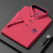 Kurzärmliges Poloshirt für Herren mit kontrastierendem Kragenbesatz