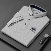 Kurzärmliges Poloshirt für Herren mit kontrastierendem Kragenbesatz
