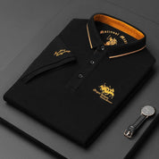 Kurzärmliges Poloshirt für Herren mit kontrastierendem Kragenbesatz