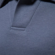 Langärmeliges Herren-Poloshirt mit Knopfleiste und Kragen