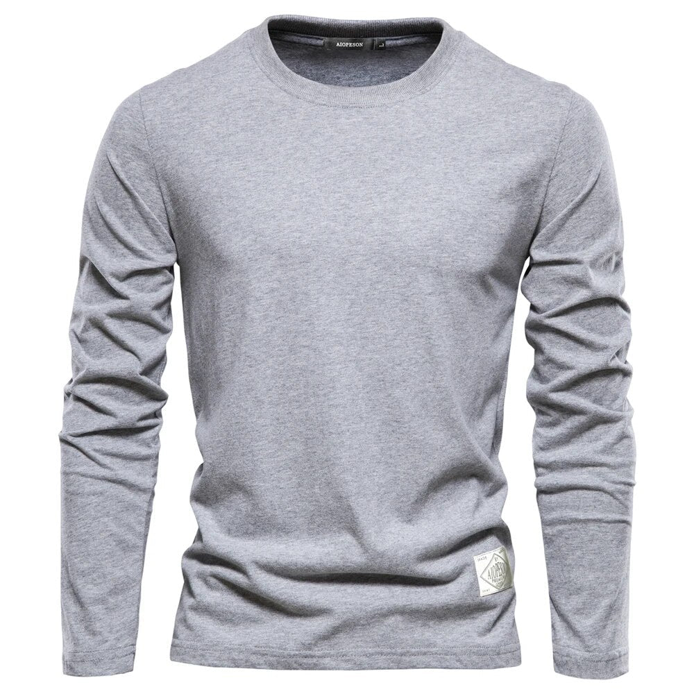 Langärmeliges T-Shirt mit Rundhalsausschnitt für Herren für alle Jahreszeiten