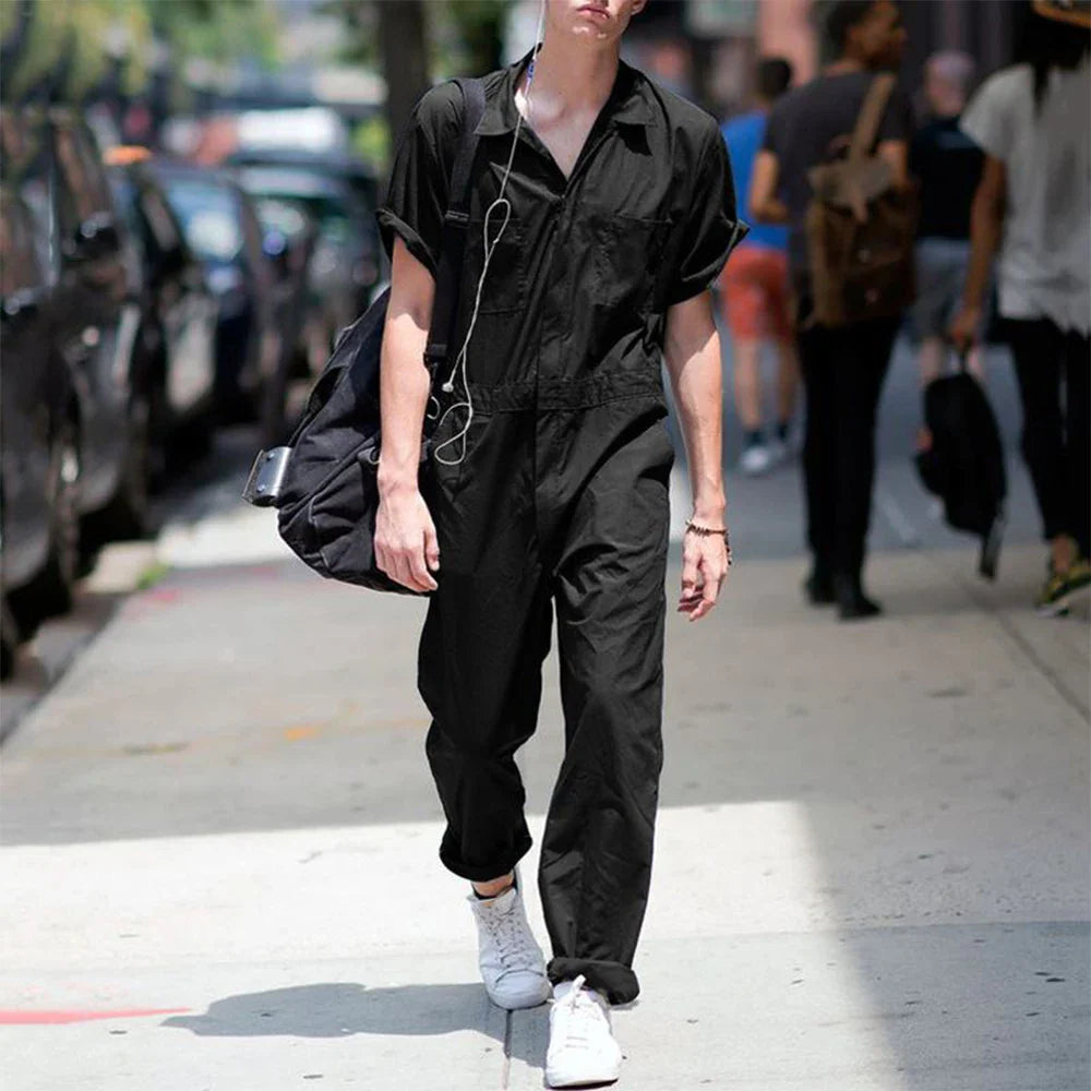Mode-Korte-Mouw-Effen-Kleur-Overall-Broek-Streetwear-Zak-Met-Rits-Laper-Jumpsuit-Werkkleding-Overall-Broek.webp