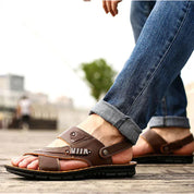 Offene Herren-Sommersandalen mit Riemen und rutschfester Sohle