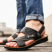 Offene Herren-Sommersandalen mit Riemen und rutschfester Sohle