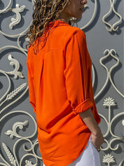 Lässiges Button-Up-Oberteil für Frauen