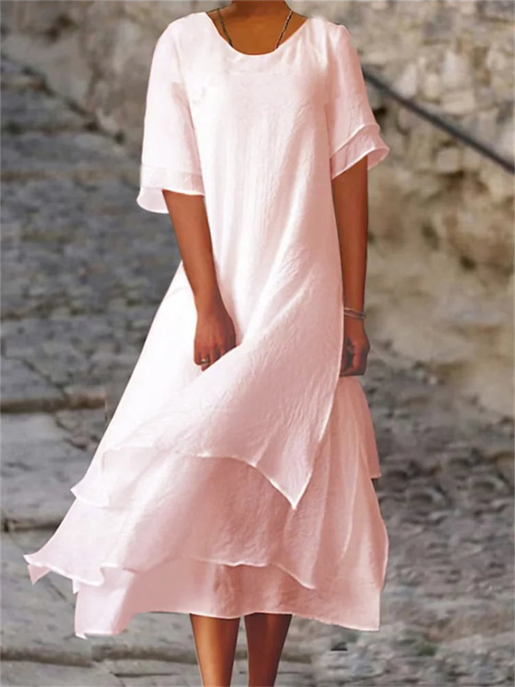 Stylisches Kleid mit Rüschenärmeln für Frauen