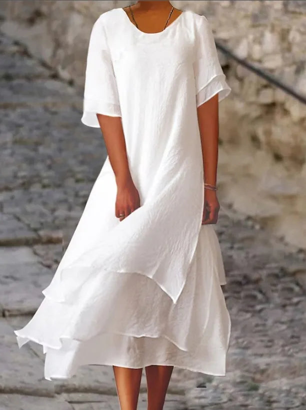 Stylisches Kleid mit Rüschenärmeln für Frauen