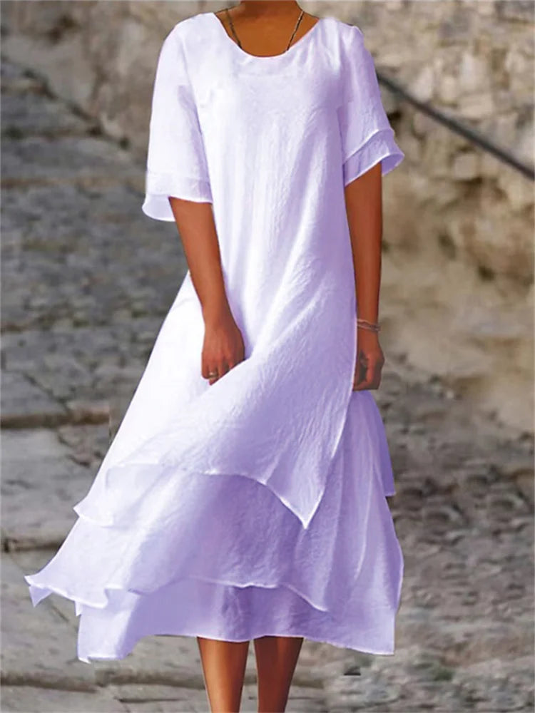 Stylisches Kleid mit Rüschenärmeln für Frauen