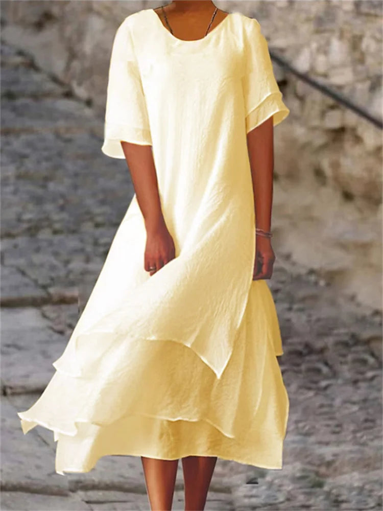 Stylisches Kleid mit Rüschenärmeln für Frauen