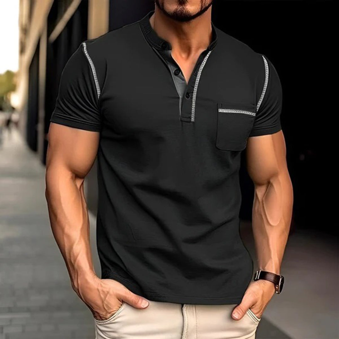 Klassisches Polo mit Brusttasche für Männer