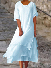 Stylisches Kleid mit Rüschenärmeln für Frauen