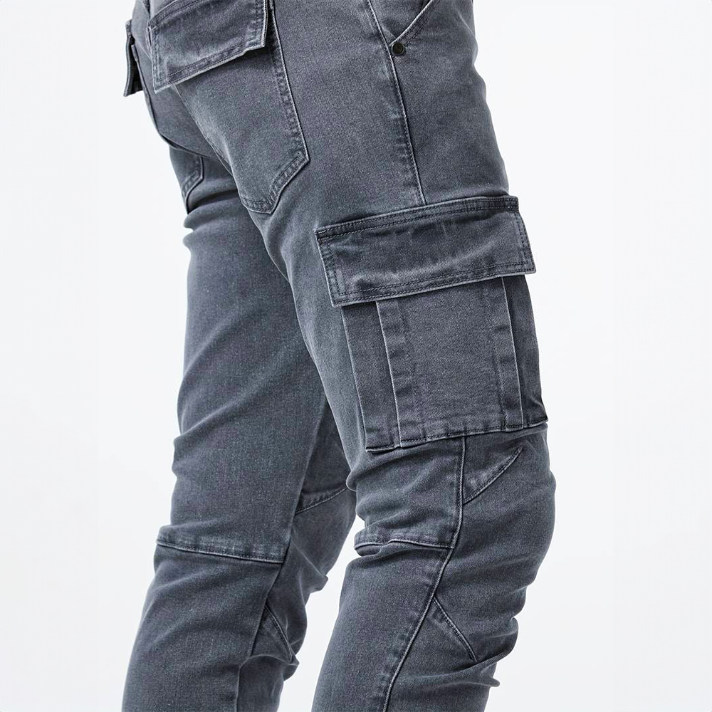 Slim Fit Cargohose für Herren mit mehreren Taschen und Gürtelschlaufen
