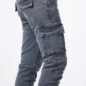 Slim Fit Cargohose für Herren mit mehreren Taschen und Gürtelschlaufen