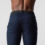 Slim Fit Stretch-Chinohose für Herren mit elastischem Bund hinten