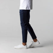 Slim Fit Stretch-Chinohose für Herren mit elastischem Bund hinten