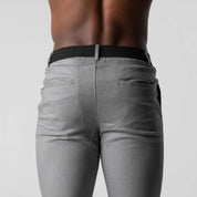 Slim Fit Stretch-Chinohose für Herren mit elastischem Bund hinten