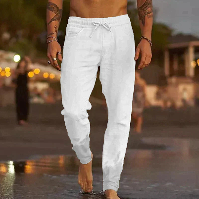 Sommerliche Jogginghose für Männer mit Kordelzug und tailliertem Bein