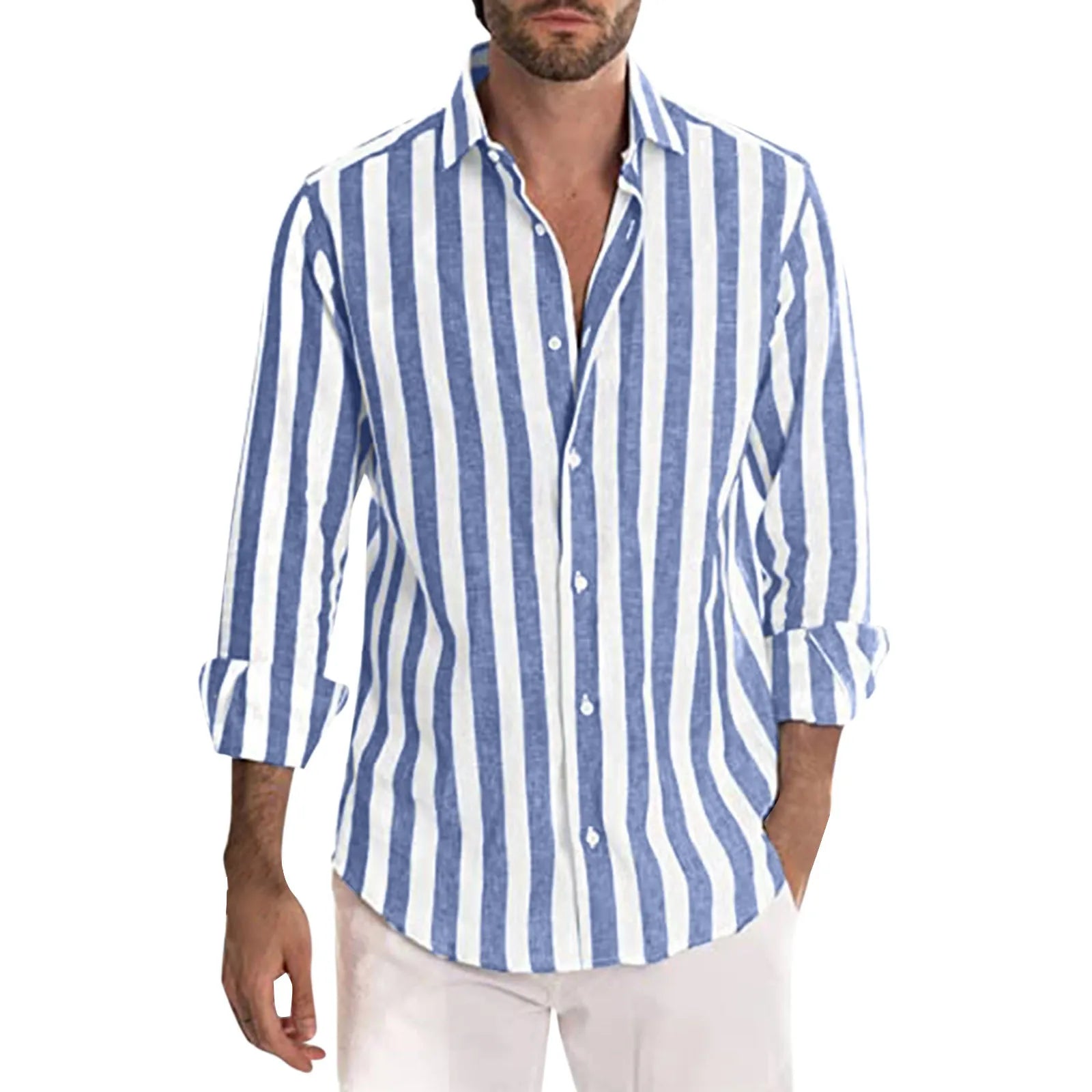 Comfortable striped shirt for men