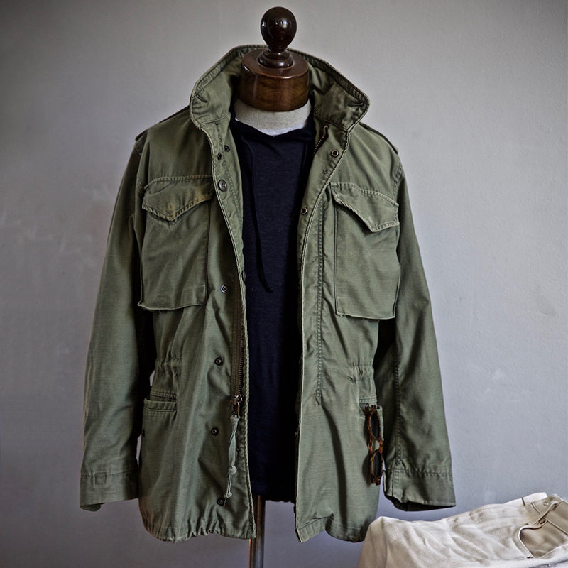Taktische Herren-Feldjacke mit Reißverschluss und Pattentaschen
