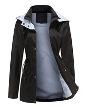 Windbreaker-Jacke mit Kapuze und Reißverschluss für Frauen