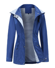 Windbreaker-Jacke mit Kapuze und Reißverschluss für Frauen