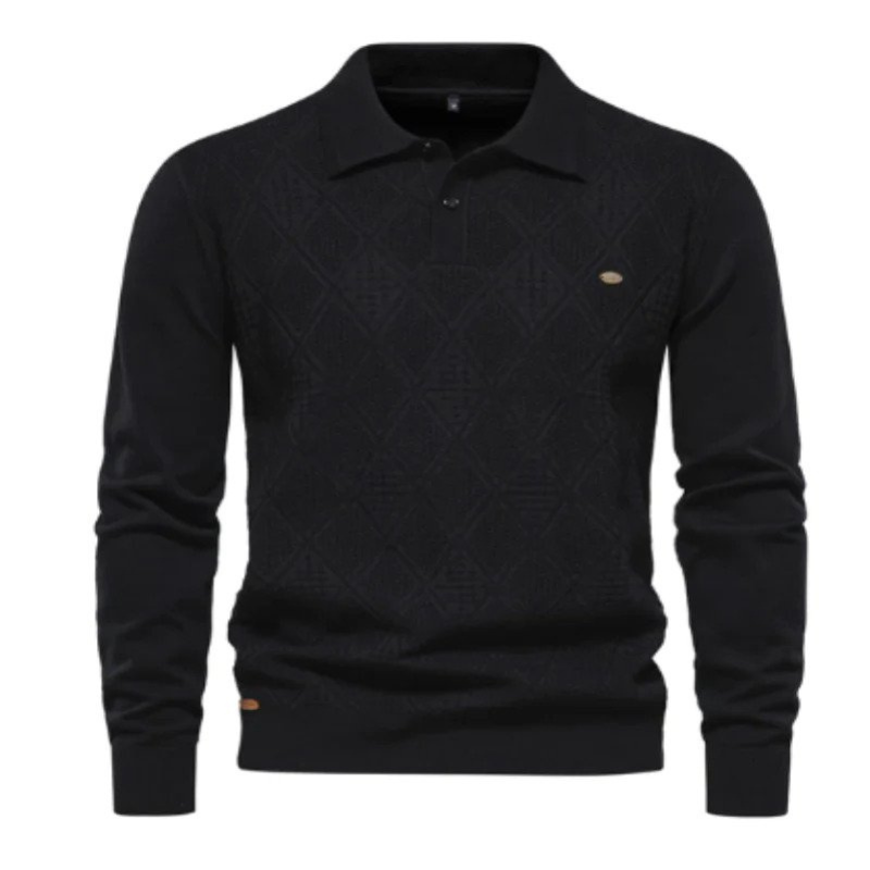 Stylisches Langarm-Polo für Männer