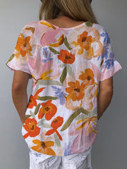 Modisches leichtes Top mit Blumenmuster für Frauen
