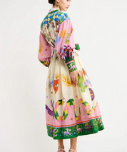 Bold Floral Maxikleid für Frauen
