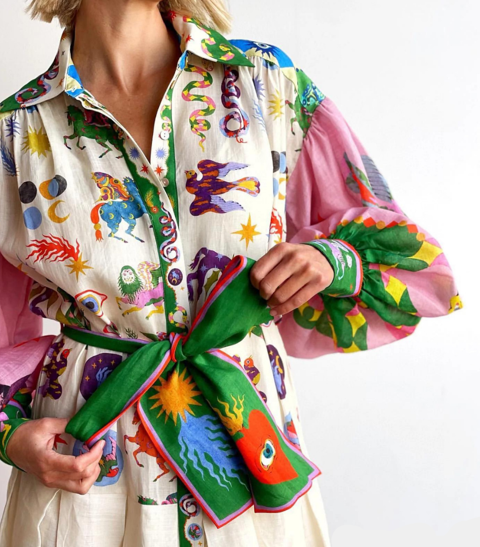 Bold Floral Maxikleid für Frauen