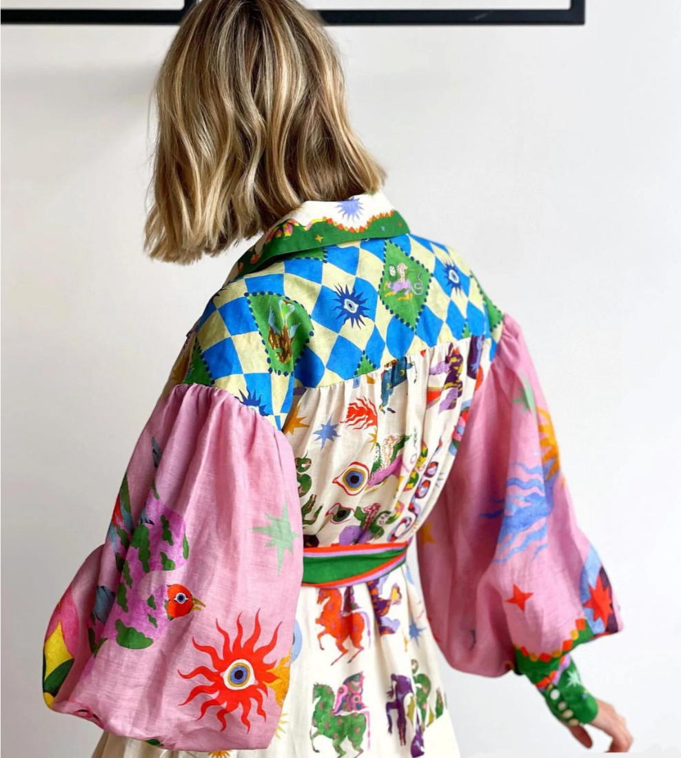 Bold Floral Maxikleid für Frauen