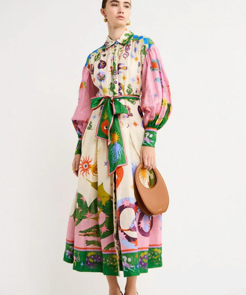 Bold Floral Maxikleid für Frauen