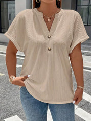 Stylisches Button-Up Shirt mit V-Ausschnitt für Frauen