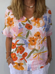 Modisches leichtes Top mit Blumenmuster für Frauen